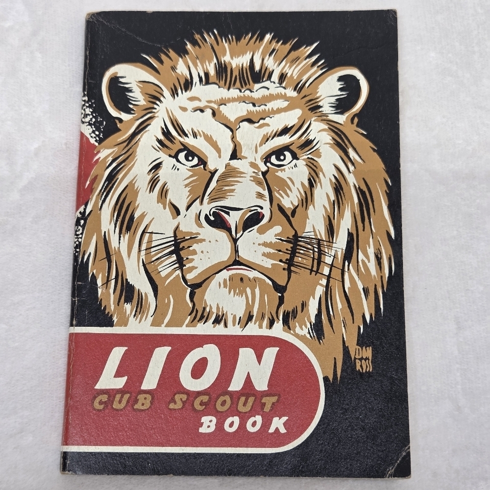 Vintage 1948 Lion Cub Scout Book BSA Handbook Mid-Century Ephemera